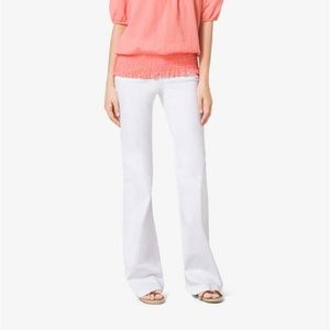 Michael Kors Selma Flared Jeans in White - 0 / XS